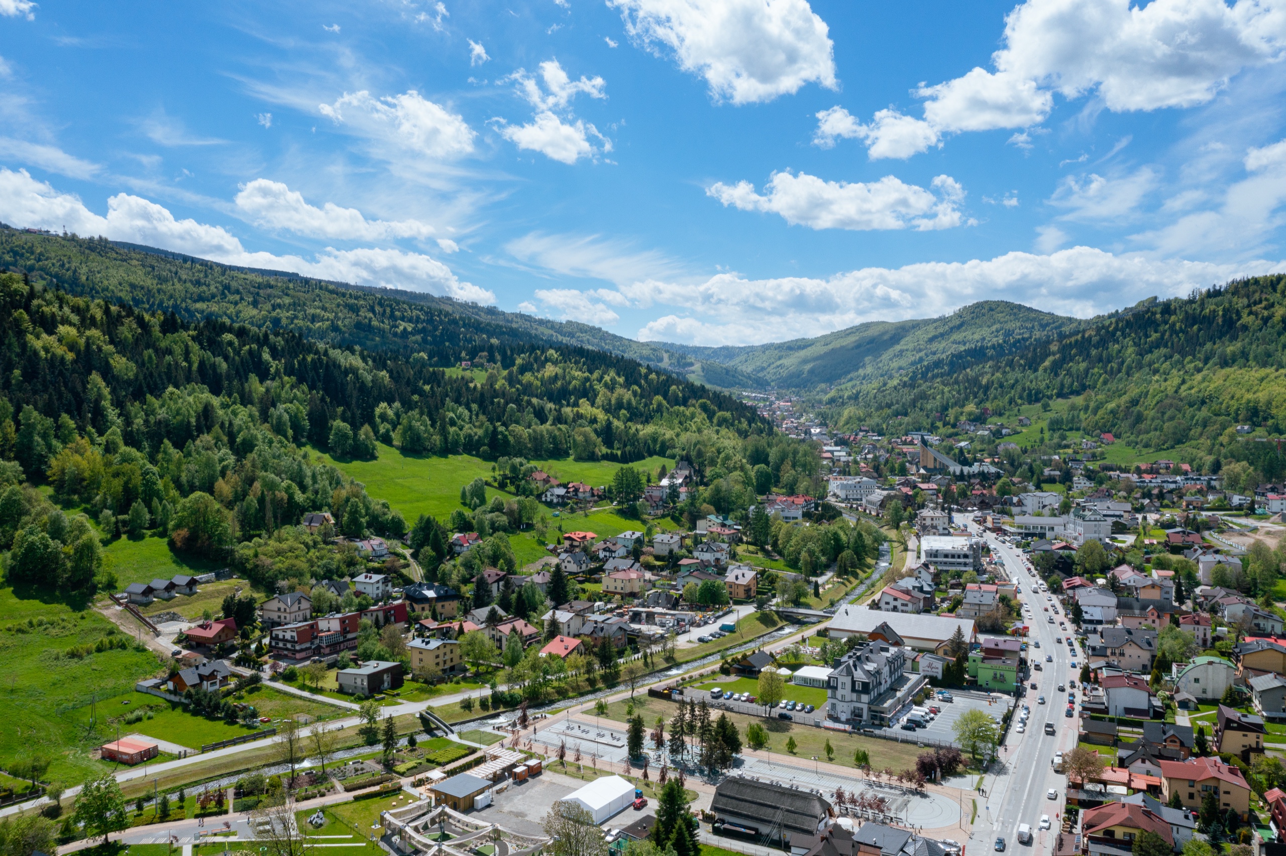 Panorama doliny nad Szczyrkiem
